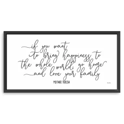 Love Your Family Framed Giclee Canvas Art Print
