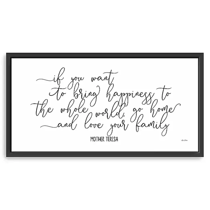 Love Your Family Framed Giclee Canvas Art Print
