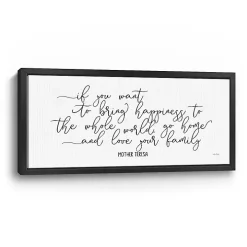 Love Your Family Framed Giclee Canvas Art Print