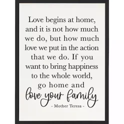 Love Your Family Framed Wall Plaque