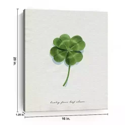 Lucky Four Leaf Clover Canvas Art Print
