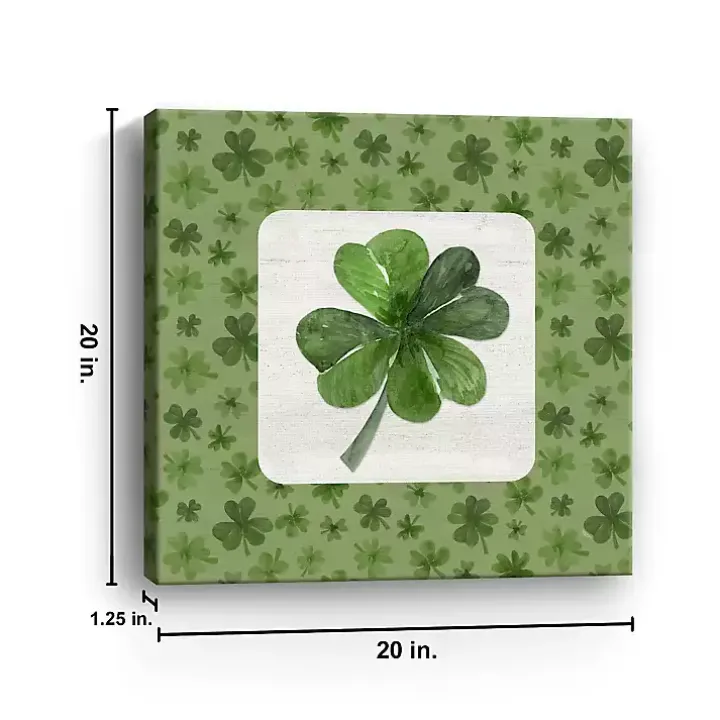 Lucky Shamrock Canvas Art Print