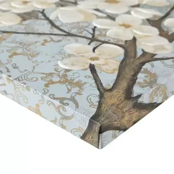 Luminous Gold Foil Bloom Canvas Art Print