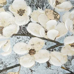 Luminous Gold Foil Bloom Canvas Art Print