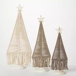 Macrame Woven 3-pc. Tree Figurine Set