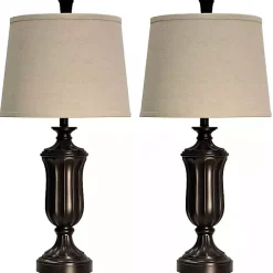 Madison Bronze Table Lamps, Set of 2