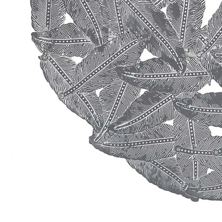 Madison Park Iron Feathers Wall Plaques, Set of 3