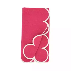 Magenta Scalloped Edge Napkins, Set of 4