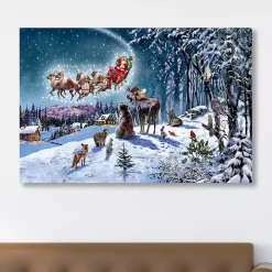Magical Christmas Sleigh Canvas Art Print