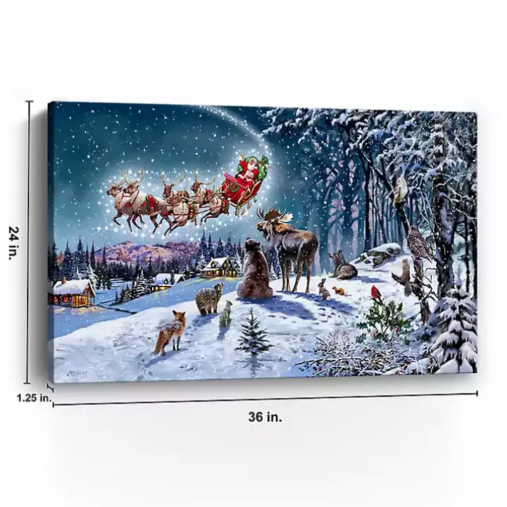 Magical Christmas Sleigh Canvas Art Print
