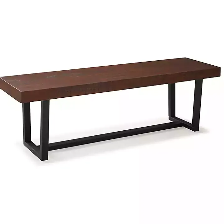 Mahogany Solid Pine Two-Tone Dining Bench