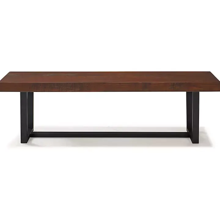 Mahogany Solid Pine Two-Tone Dining Bench