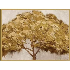 Majestic Golds Framed Canvas Art Print
