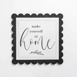 Make Yourself at Home Scalloped Wall Plaque