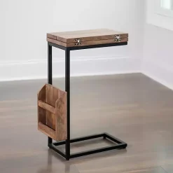 Mango Wood and Iron Extendable C-Table