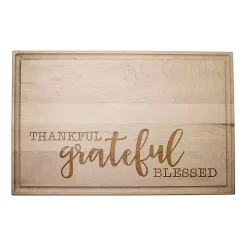 Maple Wood Thankful Grateful Blessed Cutting Board