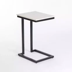 Marble Modern Black Metal C-Table