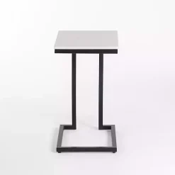 Marble Modern Black Metal C-Table