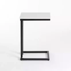 Marble Modern Black Metal C-Table