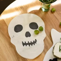 Marble Skull Halloween Cheese Board
