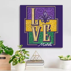 Mardi Gras Love Canvas Art Print