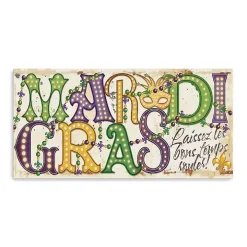 Mardi Gras Mask Canvas Art Print, 40x20 in.