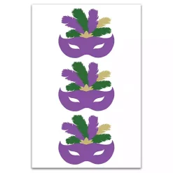 Mardi Gras Masks Canvas Wall Plaque