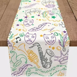 Mardi Gras Party Table Runner, 72 in.