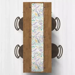 Mardi Gras Party Table Runner, 90 in.