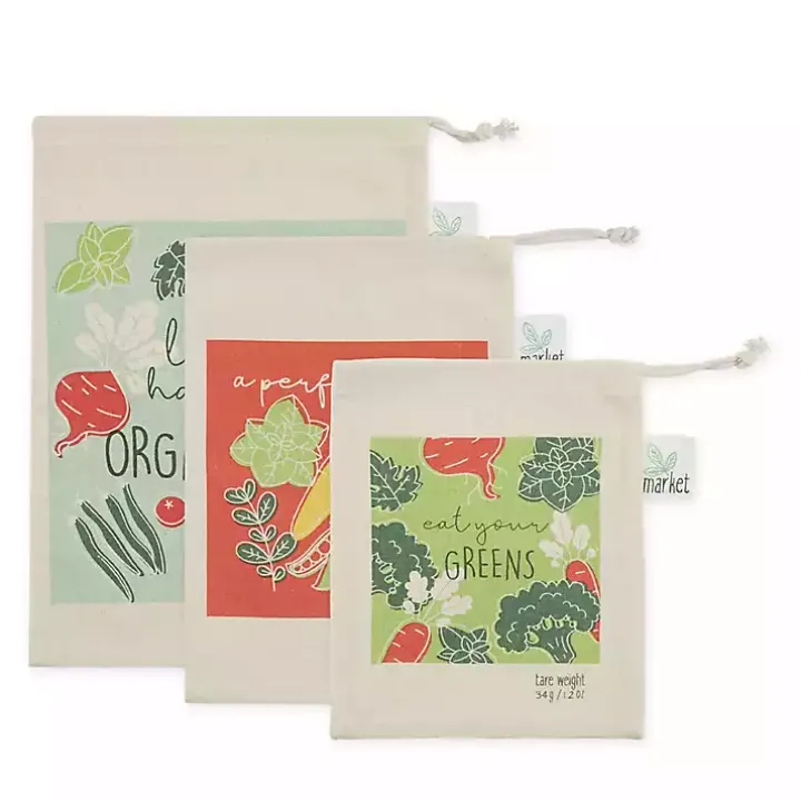 Market Veggies Produce Bags, Set of 3