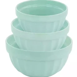 Martha Stewart Mint Stoneware Bowls, Set of 3