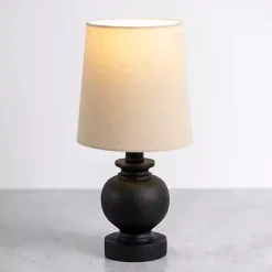 Matte Black Baluster Mini Table Lamp