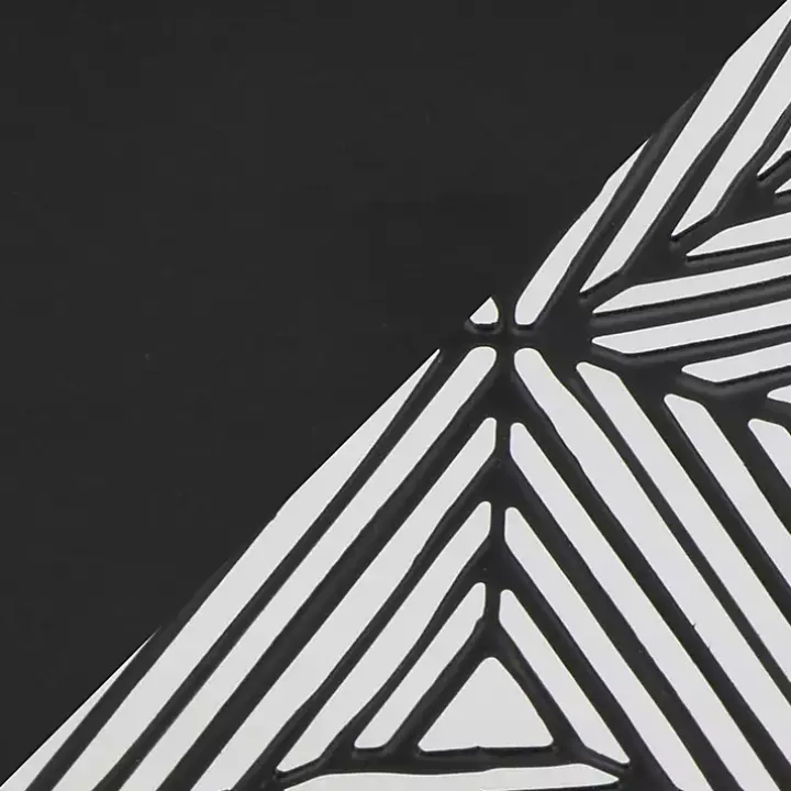 Matte Black Metal Cutout Table Lamps, Set of 2