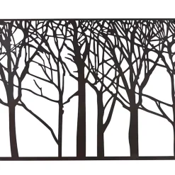 Matte Black Metal Tree Frame Wall Plaque