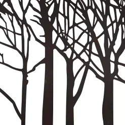 Matte Black Metal Tree Frame Wall Plaque