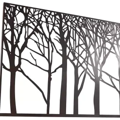 Matte Black Metal Tree Frame Wall Plaque