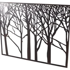 Matte Black Metal Tree Frame Wall Plaque