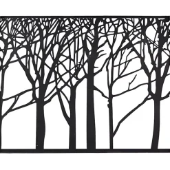 Matte Black Metal Tree Frame Wall Plaque