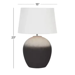Matte Black Ombre Textured Table Lamp, 23 in.