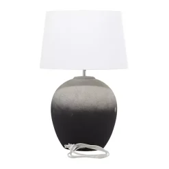 Matte Black Ombre Textured Table Lamp, 23 in.