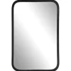 Matte Black Rectangular Wall Mirror