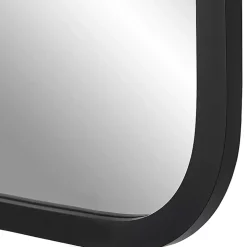 Matte Black Rectangular Wall Mirror