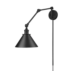 Matte Black Swing Arm Wall Sconce
