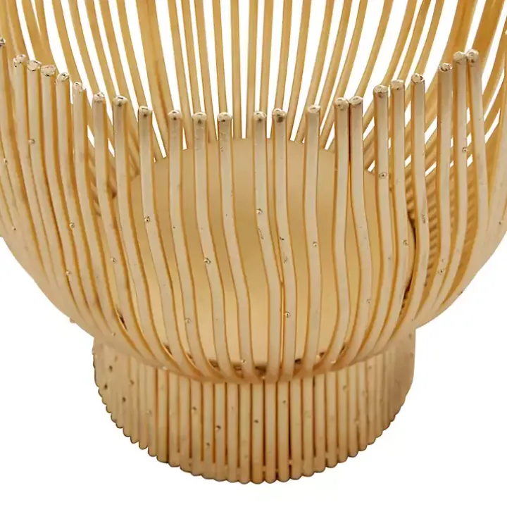 Matte Gold Straws 2-pc. Votive Candle Holder Set