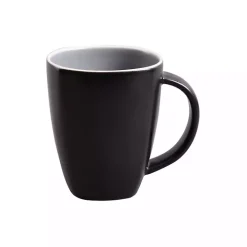 Matte Gray and Black 16-pc. Dinnerware Set