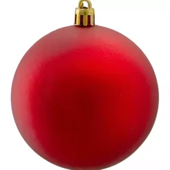 Matte Red Shatterproof Ball Ornaments, Set of 32