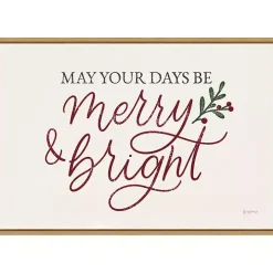 May Your Days Be Merry Framed Canvas Art Print