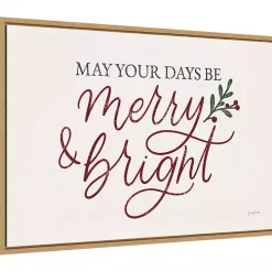May Your Days Be Merry Framed Canvas Art Print