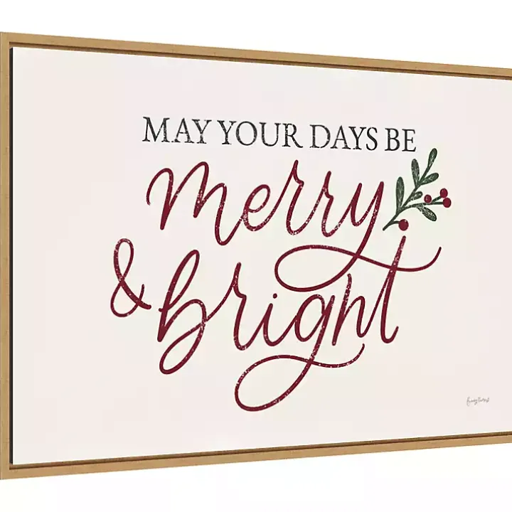 May Your Days Be Merry Framed Canvas Art Print