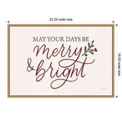 May Your Days Be Merry Framed Canvas Art Print